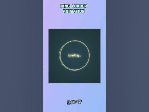 Ring Loader Animation using HTML CSS | #coding #viral #trending #design ...