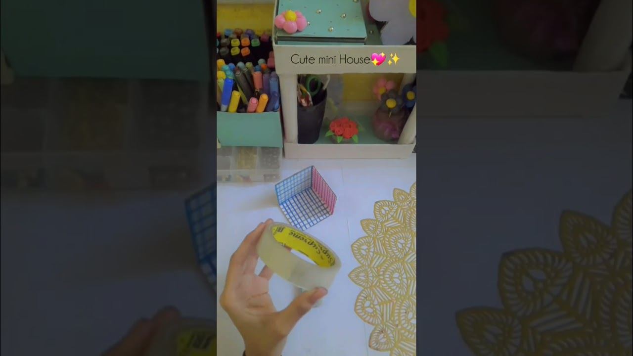 diy mini cardboard house🏠so easy and simple