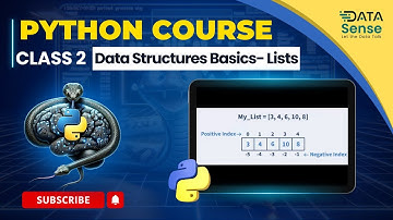 Class 2 : Lists, Data Structures, and Fundamental Operations | Python Language Full Course (2024)