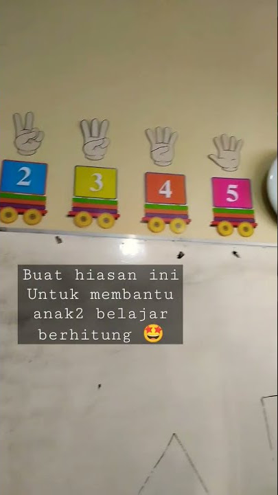 Buat hiasan ini untuk membantu anak2 belajar berhitung🤩 #berhitungcepatdenganjari #berhitung #angka