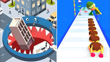 🏂🏂Hole.io🆚 Long Neck Run- Satisfying ASMR Gameplay Showdown on Android & iOS #gaming #ios #games