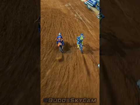Epic Battle Between Eli Tomac And Chase Sexton Drone Footage BuddsSkyCam Supercross Elitomac 