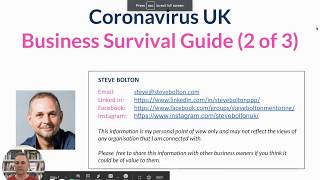 Guest video:  Steve Bolton's Coronavirus Business Survival Guide - Part 2