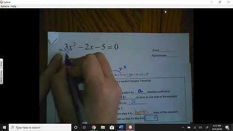 9.1#11-12 Video Notes Solving Quadratic Equations (Completing the Square)