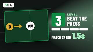 Soccer Scanning Drill | Level 3 Beat the Press | Match Speed 1.5s | IQ FC Scan Screen