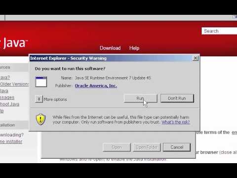 How to install Java for PC Internet Explorer