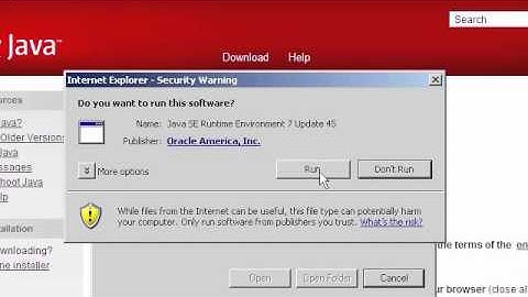 How to install Java for PC - Internet Explorer