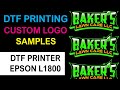 DTF Printing Custom Business Logo with DTF Printer Epson L1800 vs DTG, OKI, Uninet &amp; White Toner