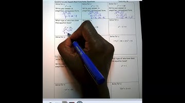 Alg 2 IXL J6 Solve a quadratic equation using square roots