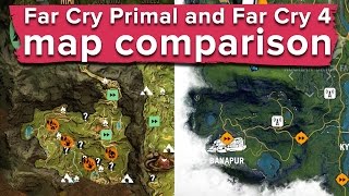 Far Cry Primal and Far Cry 4 map comparison - how similar are they?