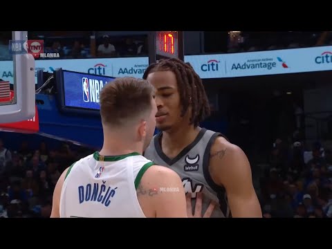 Luka Doncic jawing with Claxton is hilarious 👌