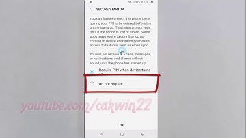 Android Nougat : How to Disable PIN on start up in Samsung Galaxy S8 or S8+