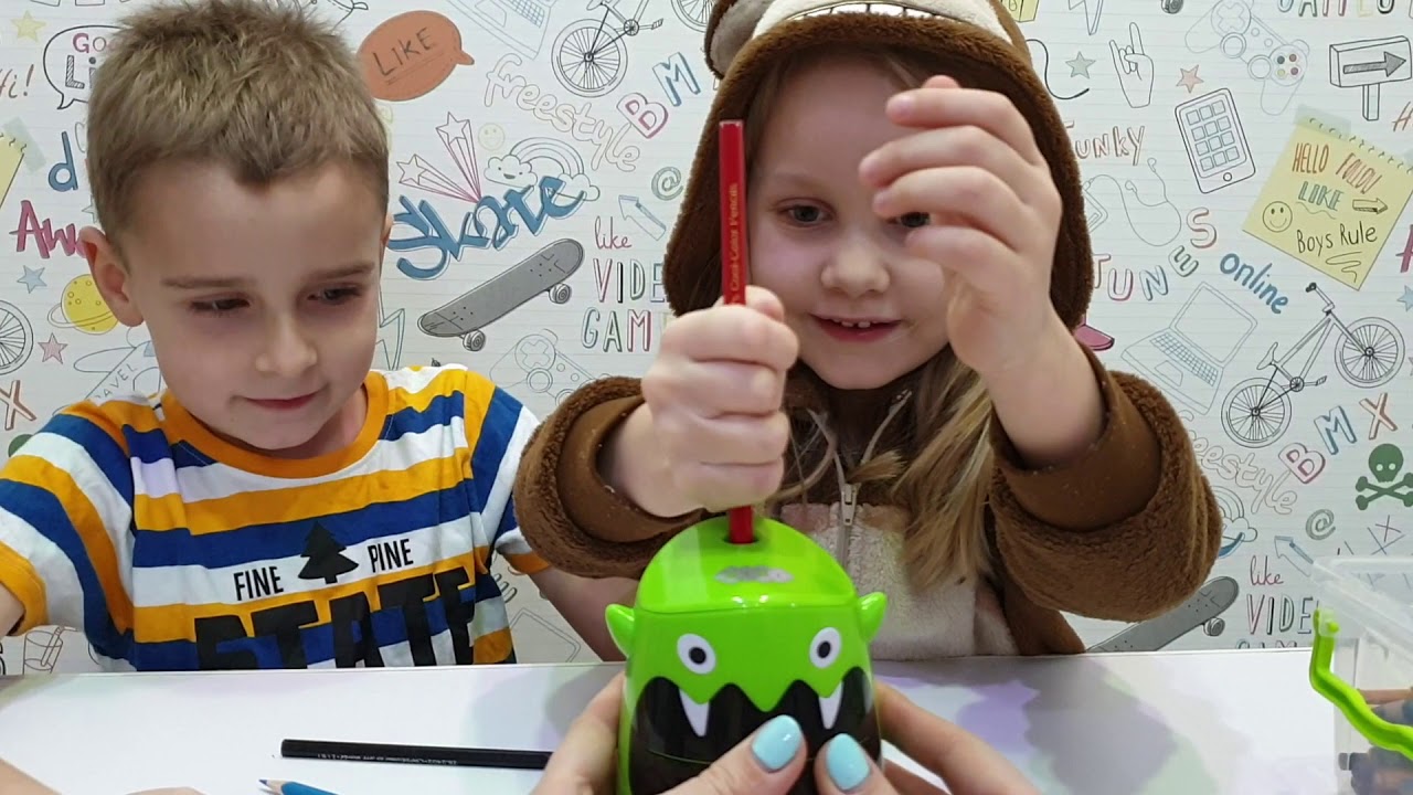 Мега точилка автоматическая ZiBi с контейнером 1 отверстие Монстр (ZB.5511)