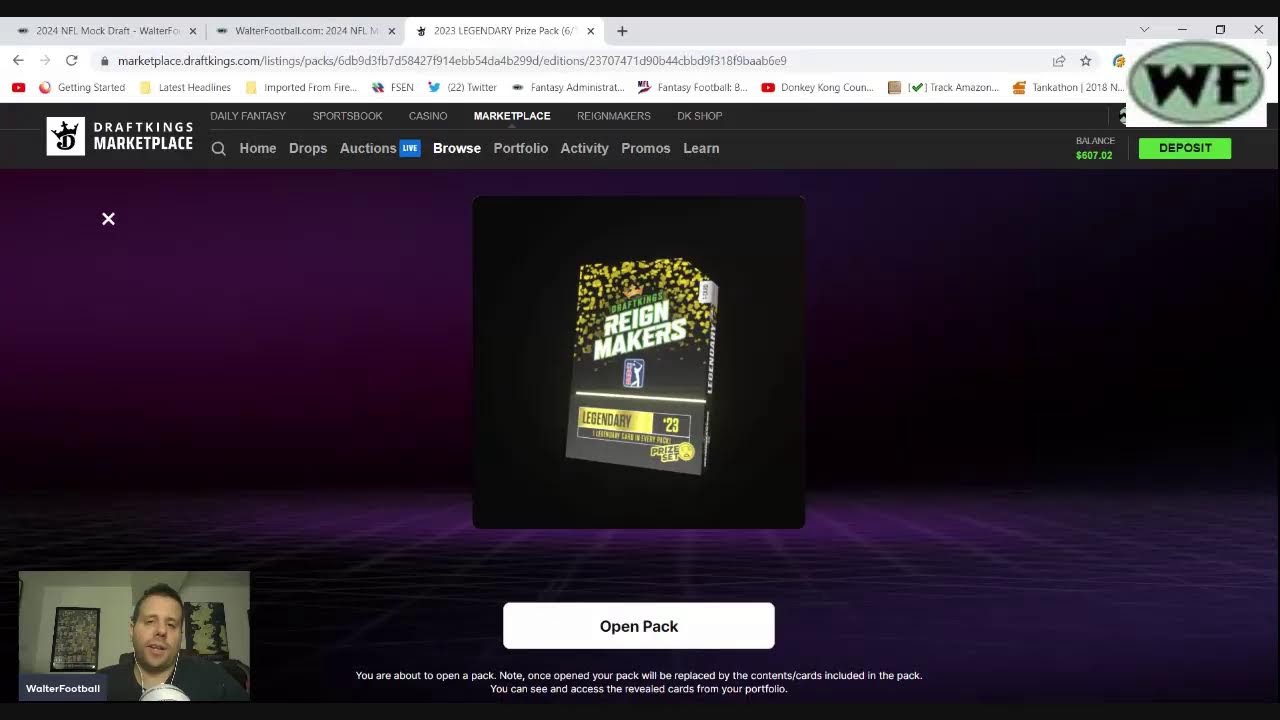 2024 NFL Mock Draft, Reignmaker Legendary Pack Opening WalterFootball