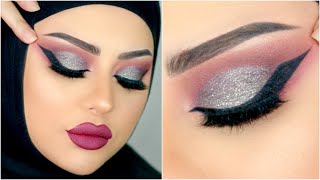 ARABIAN MAKEUP With Bold Eyeliner/How To Apply Lower Lashes  مكياج عربى وتعليم تركيب الرموش السفليه