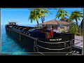 Luxurious  House Boat Black Tulip 3D  model Iray