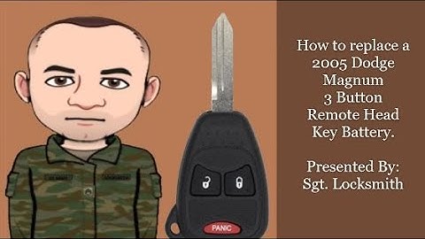 How to replace a 2006 Dodge Magnum 3 Button Remote Head Key Battery