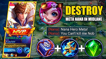 XAVIER TUTORIAL | How To Counter Meta Hero Nana | Top Global Xavier - Angga Bantara | MLBB