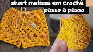 Destro Short Melissa Em Crochê - Passo A Passo