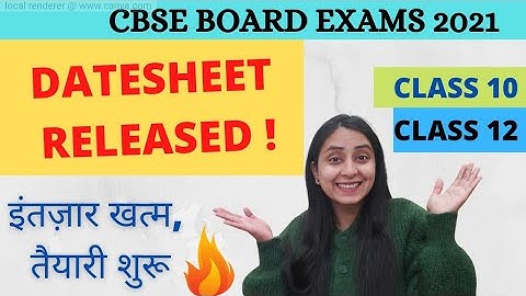 CBSE DATESHEET 2021 RELEASED !