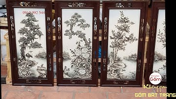 Tranh tứ Quý Gốm Sứ đắp nổi Đẹp cho người Mạnh Thổ, Hỏa - Không Gian Gốm