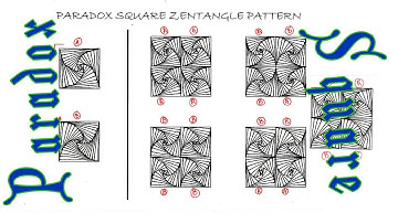 How to Draw paradox square  zentangle patterns designs  tutorial 2020 / Zentangle for Beginner