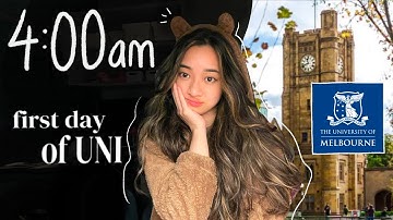 PRODUCTIVE 4 am FIRST DAY OF COLLEGE VLOG | The University of Melbourne scholarship student 👩🏻‍🎓