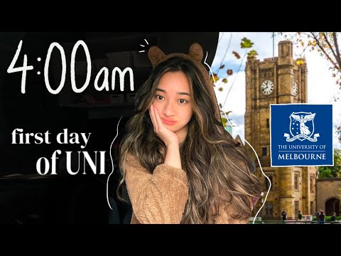 PRODUCTIVE 4 am FIRST DAY OF COLLEGE VLOG | The University of Melbourne scholarship student ??‍?