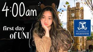 PRODUCTIVE 4 am FIRST DAY OF COLLEGE VLOG | The University of Melbourne scholarship student ‍