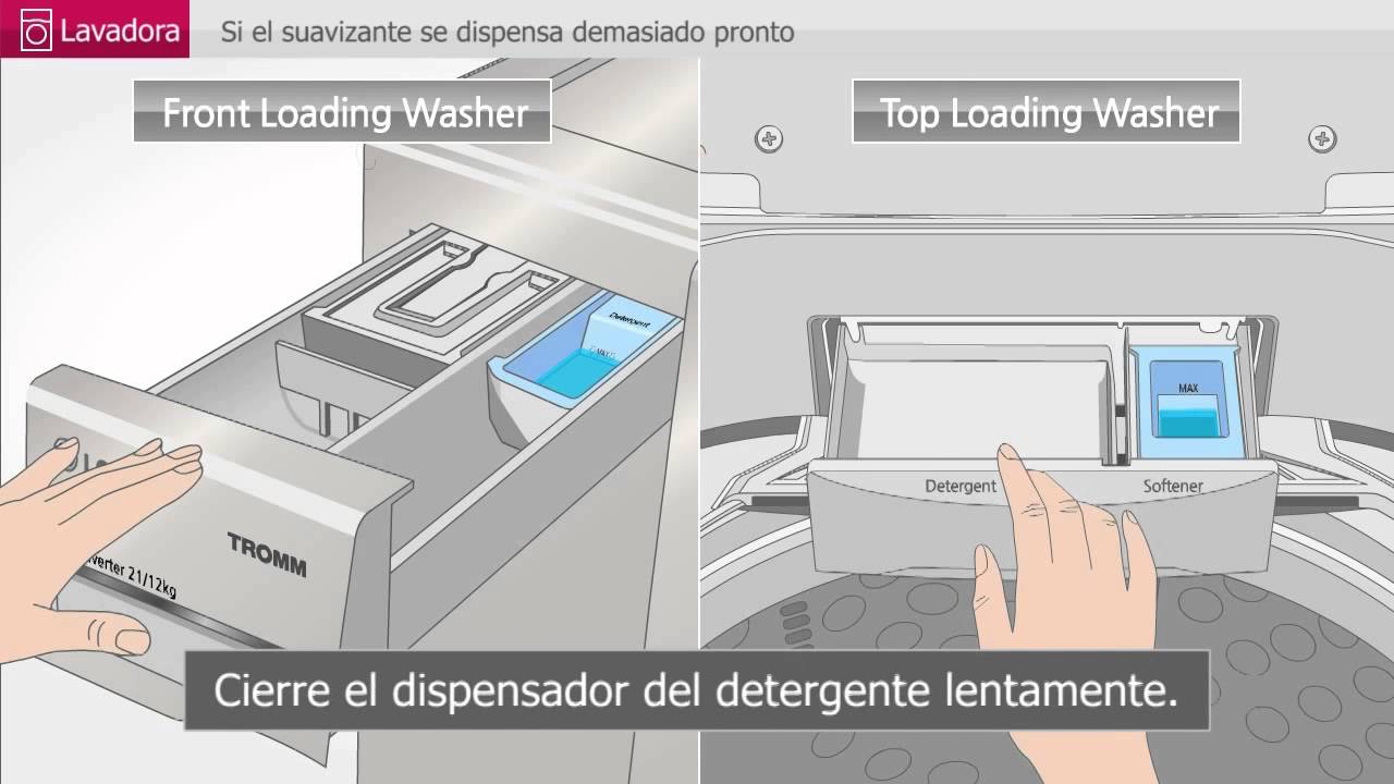 Sabes dónde van el suavizante y el detergente en la lavadora?