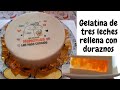 Gelatina de tres leches rellena con draznos | Gelatimundo