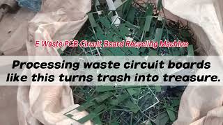 E Waste PCB Circuit Board Recycling System/Metal Scrap recycling plant