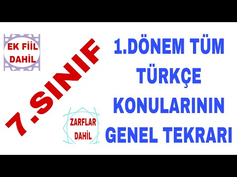 7.SINIF TÜRKÇE 1.DÖNEM FULL TEKRAR