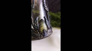 OOAK Decorated Quartz,Rainbow Moonstone & Labradorite 'Luna Moth' Spell  Glass Apothecary Jar.
