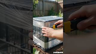 DIY Mini Greenhouse Using Plastic Crates 🌱 Fast Plant Growth Hack!