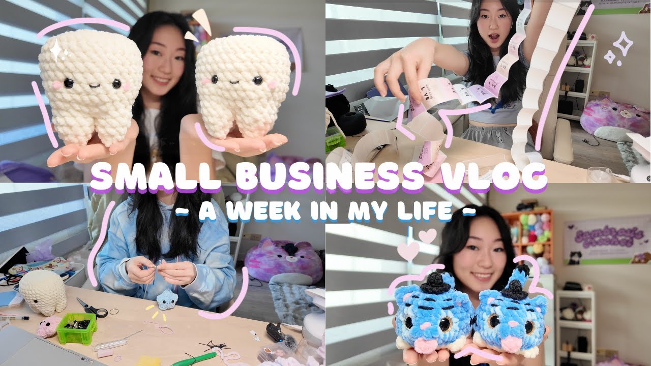 A Week In My Life as a Small Crochet Business Owner 🧸🎀 Endless Plushie Making & Packing Orders