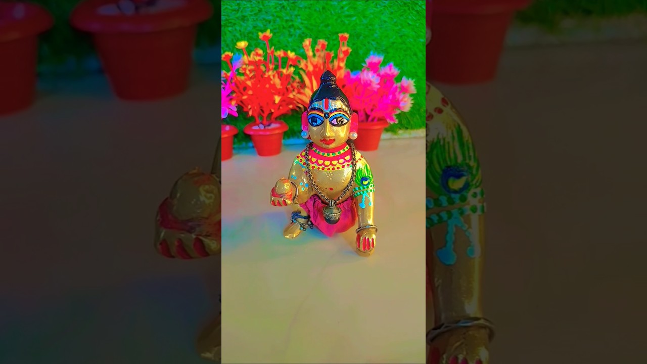 অবশেষে গোপলু তার প্রিয় ভক্তের নাম বলেই দিল😱😱😲🙏🏻🙏🏻।#krishna #shortsviral #trending #viral#laddu by PS sonali's vlog