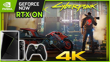 Cyberpunk 2077 Nvidia Shield TV PRO 4k AI UPSCALING With RayTracing Showcase! (RTX ON) | GeForce Now