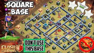 Don't Use This Base | Popular Th13 Square Base 3 Star #92 | Th13 War Attack Strategy | COC Sundar