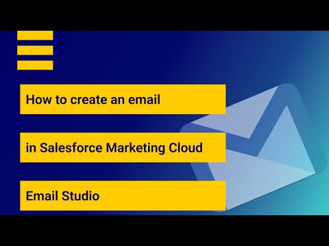 How to create an email in Salesforce Marketing Cloud Email Studio?