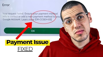 Fix “Your Request Failed” OR-CCSEH-05 Error on Google Play (Quick & Easy!)