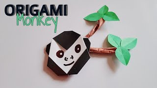 How to make an Origami monkey face । Monkey face tutorial। Easy and simple step by step paper animal