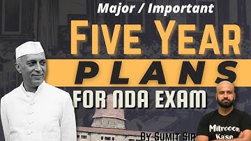 Economics For NDA 2 2022🤩 Five Year Plans | Indian Economy  For NDA GAT | Learn With Sumit