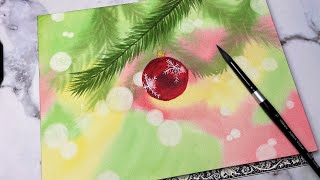 How To Paint A Christmas Ornament With Watercolor