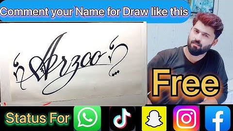 Arzoo Name Signature Calligraphy Status | How to Cursive write with cut Marker #arzo
