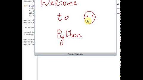 Python Tkinter Canvas - Draw and Write with Mouse Example - Beginners Python GUI Tutorial