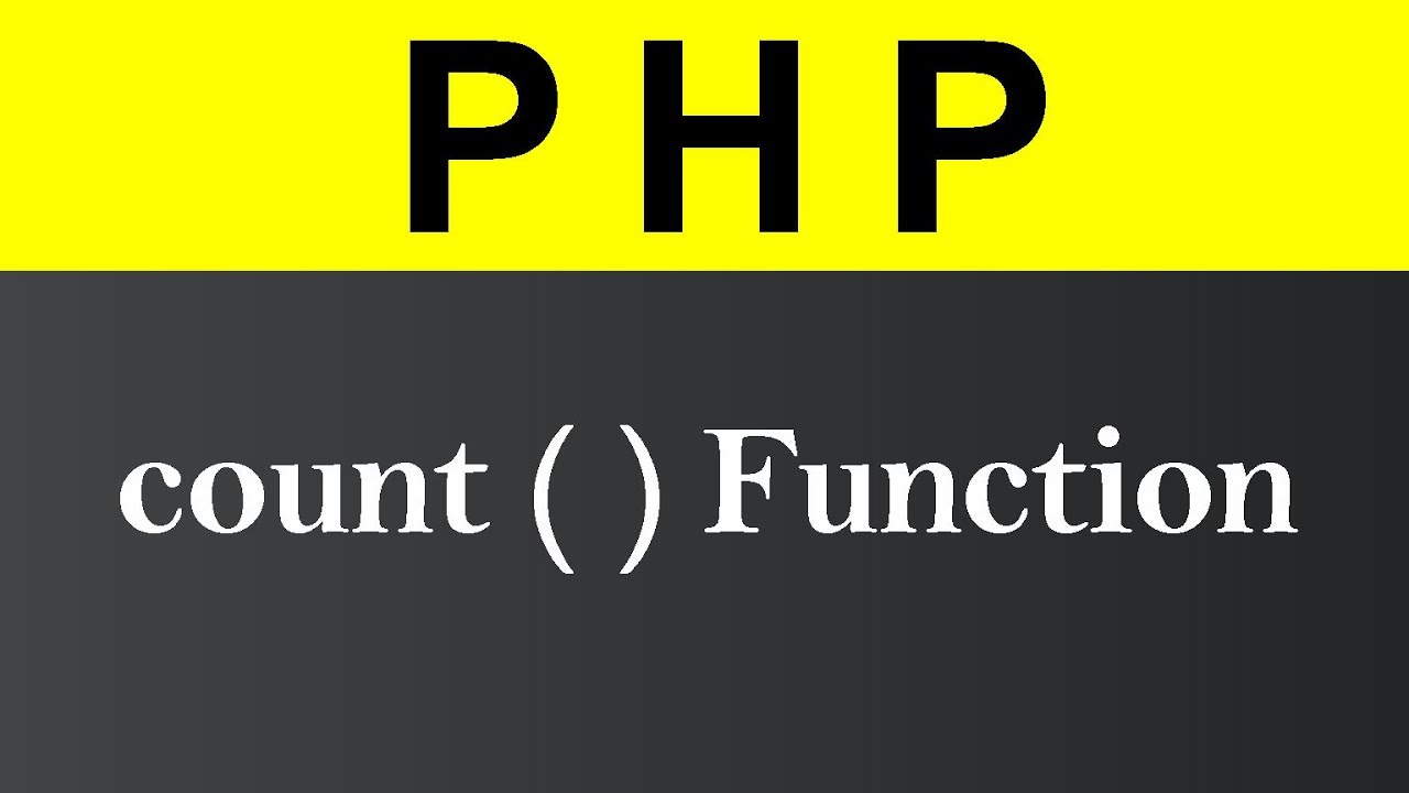 count Function in PHP (Hindi) - YouTube