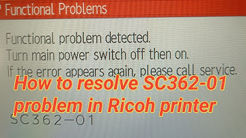 How to fix 362-01 in ricoh printer / SC362-01 in Ricoh /  solution for SC362 in ricoh printer