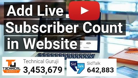 How To Add Live Youtube Subscriber Count in Website [Hindi]