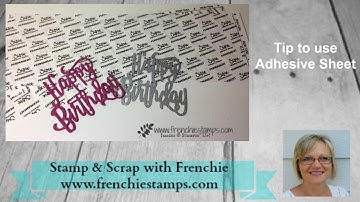 Tip to use Adhesive Sheet